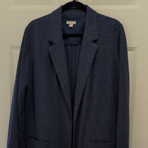 Sz.L J.Jill Long Blazer Dark Blue Jean Look